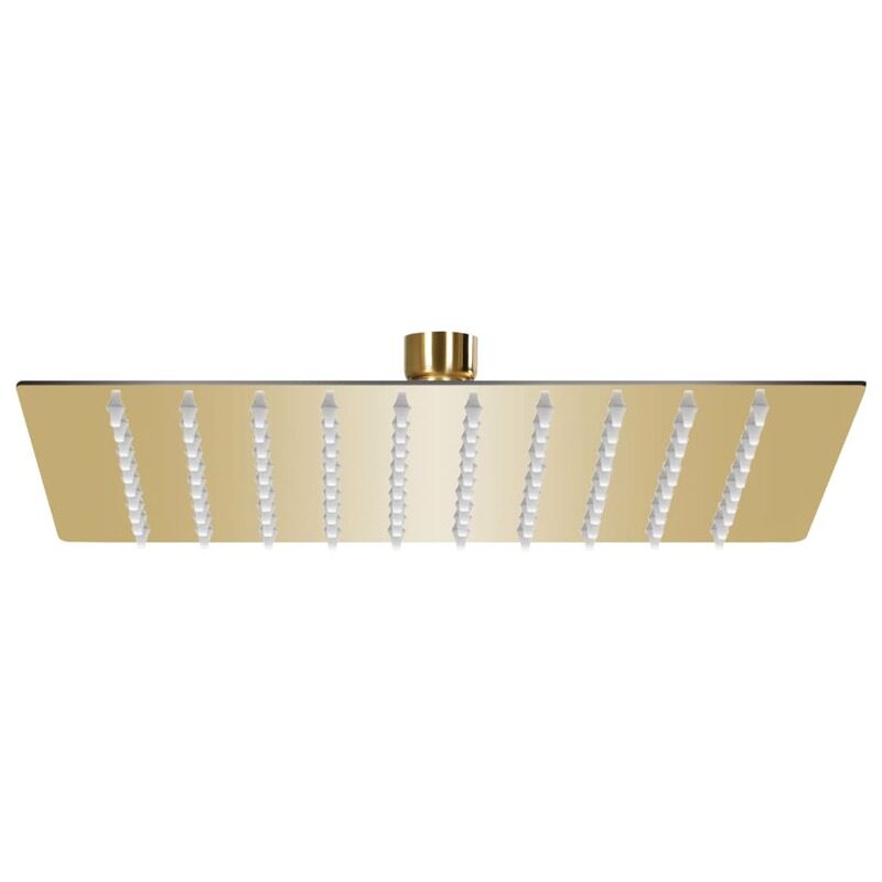 

vidaXL Rain Shower Head Stainless Steel 20x20 cm Square Gold