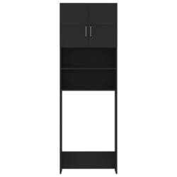 vidaXL Washing Machine Cabinet Black 64x25.5x190 cm Engineered Wood