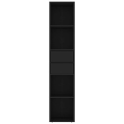vidaXL Book Cabinet Black 36x30x171 cm Engineered Wood