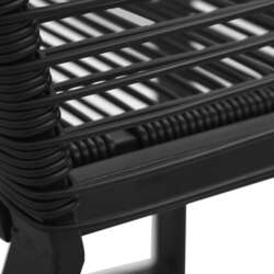 vidaXL Garden Chairs 4 pcs Rope Rattan Black