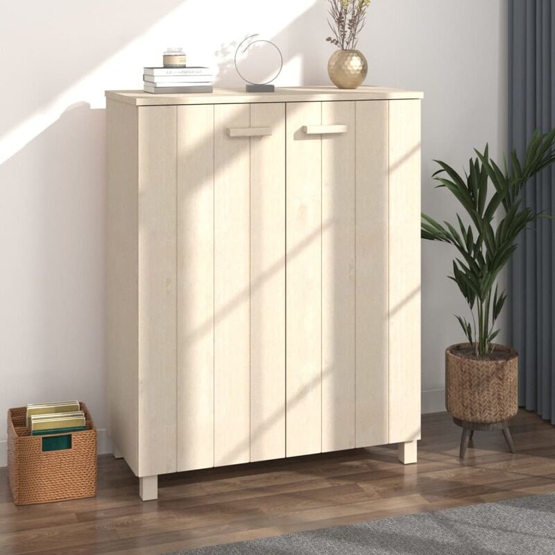 

vidaXL Shoe Cabinet HAMAR Honey Brown 85x40x108 cm Solid Wood Pine