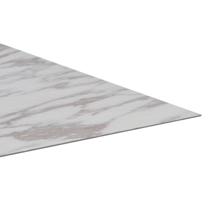 vidaXL Self-adhesive PVC Flooring Planks 5.11 m White Marble