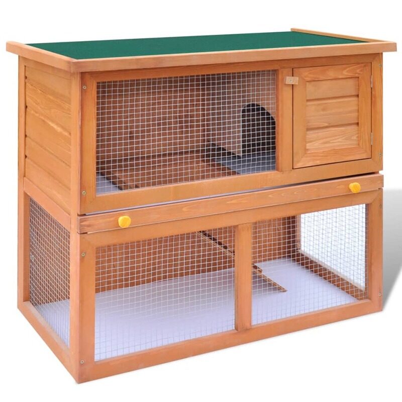 

vidaXL Outdoor Rabbit Hutch Small Pet Cage 1 Door Wood