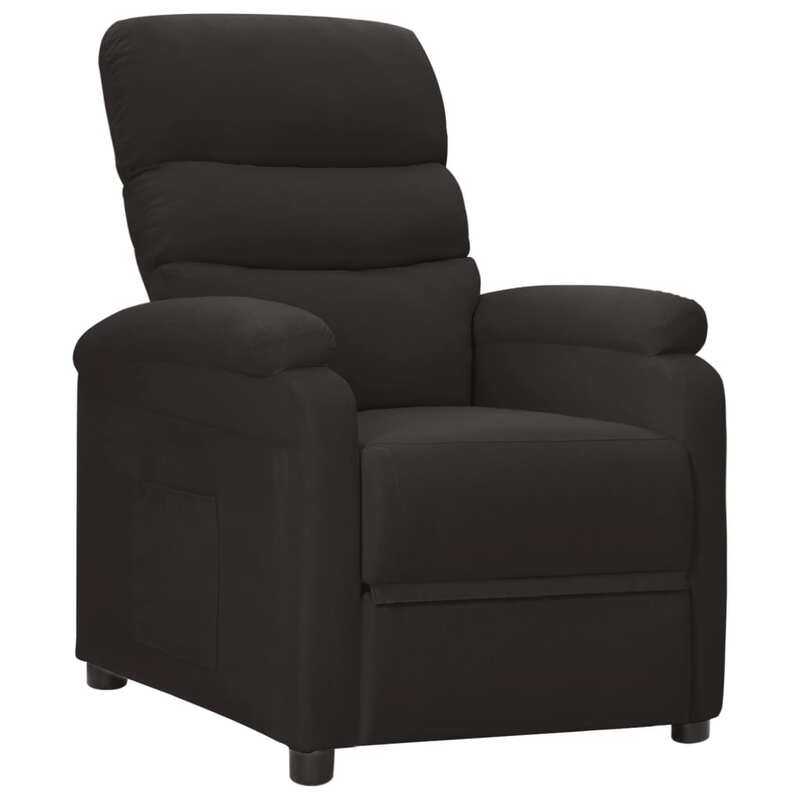 

vidaXL Recliner Black Fabric