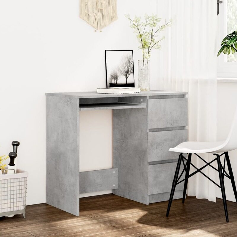 

vidaXL Desk Concrete Grey 90x45x76 cm Engineered Wood