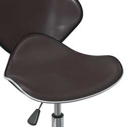 vidaXL Swivel Dining Chairs 6 pcs Brown Faux Leather