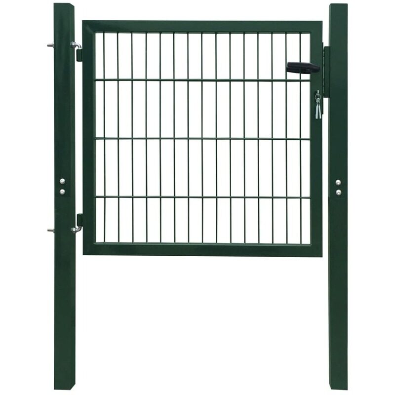 

vidaXL 2D Fence Gate (Single) Green 106 x 130 cm