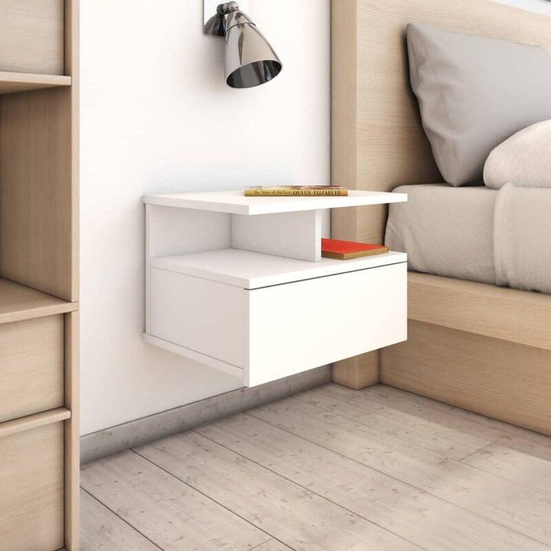 

vidaXL Floating Nightstands 2 pcs White 40x31x27cm Engineered Wood