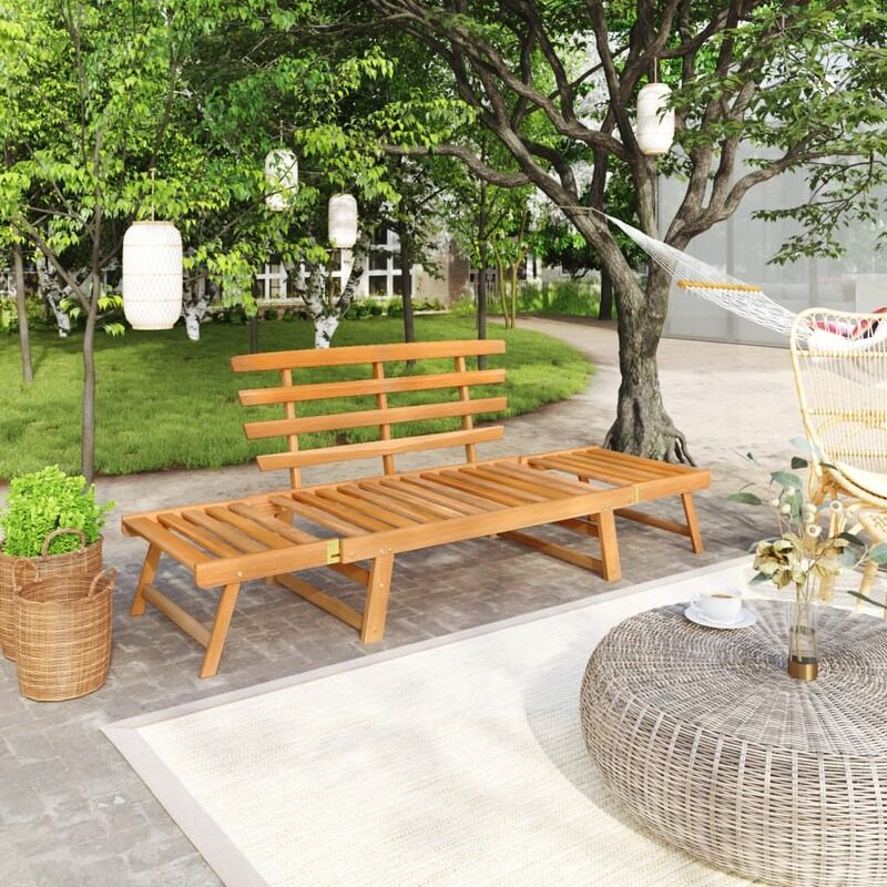 

vidaXL Garden Bench 2-in-1 190 cm Solid Acacia Wood