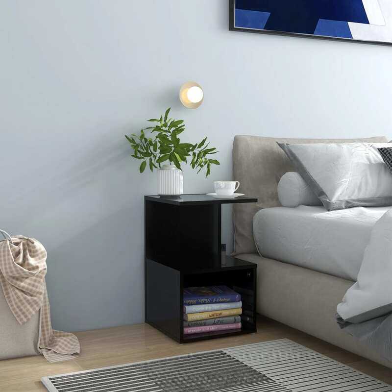 

vidaXL Bedside Cabinets 2 pcs Black 35x35x55 cm Engineered Wood