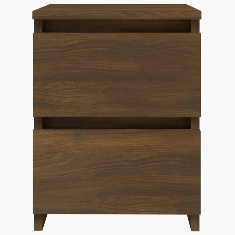 vidaXL Bedside Cabinets 2 pcs Brown Oak 30x30x40 cm Engineered Wood