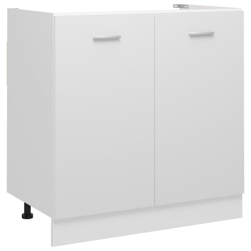 

vidaXL Sink Bottom Cabinet White 80x46x81.5 cm Engineered Wood