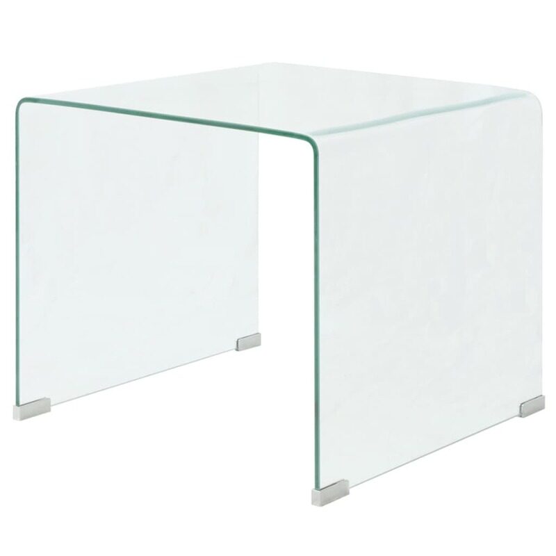 

vidaXL Coffee Table Tempered Glass 49.5x50x45 cm Clear