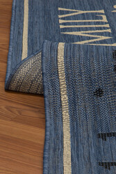 Home Blue Indoor/Outdoor Rugs Flatweave Contemporary Patio, Pool, Camp and Picnic Carpets
