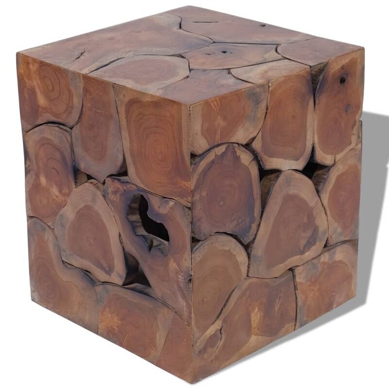 

vidaXL Stool Solid Teak Wood