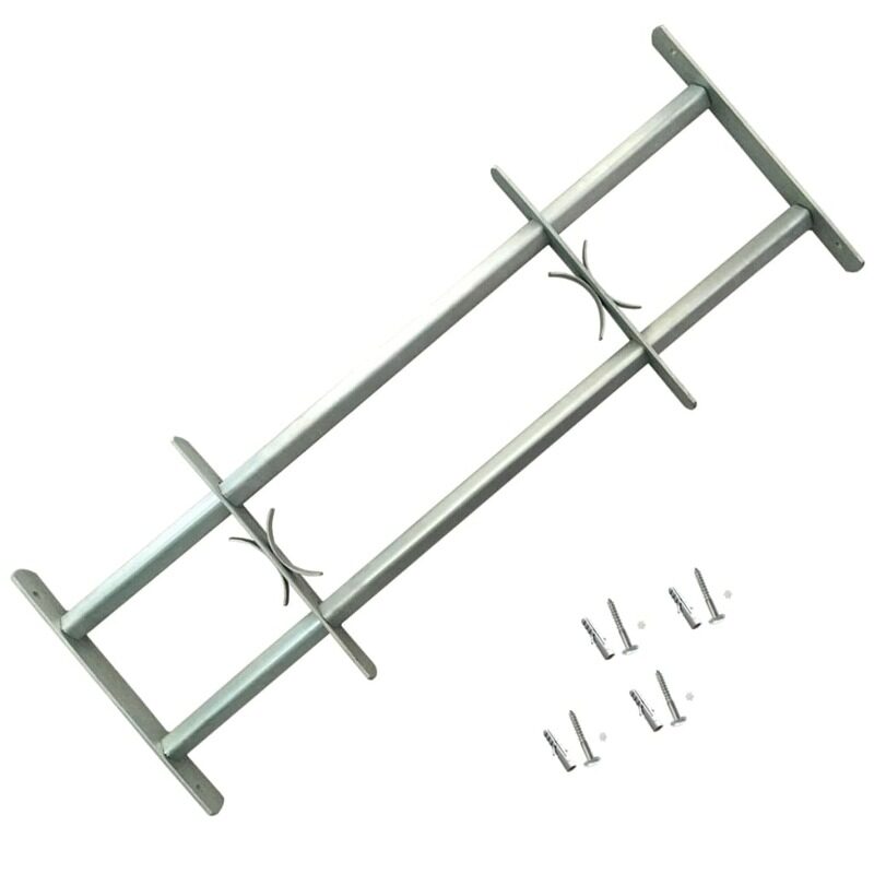 

vidaXL Adjustable Security Grille for Windows with 2 Crossbars 700-1050 mm