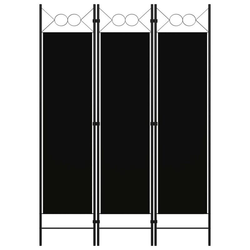 

vidaXL 3-Panel Room Divider Black 120x180 cm