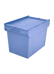Bito MBD64421 Reusable Container MB with Hinged Two Part Hinged Lid, 61 x 40 x 44 cm, Sky Blue