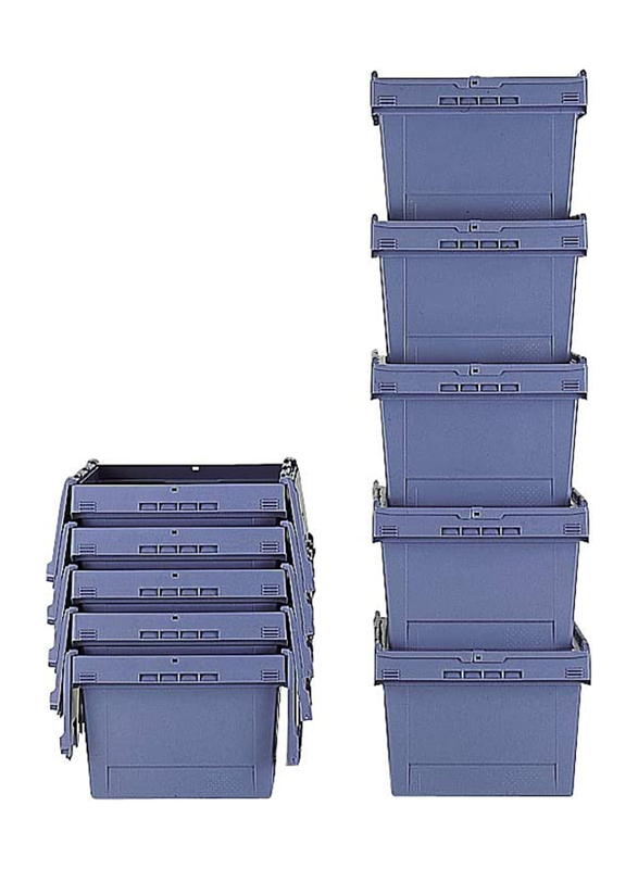 Bito MBD84421 Reusable Container MB with Hinged Two Part Hinged Lid, 81 x 40 x 44 cm, Blue