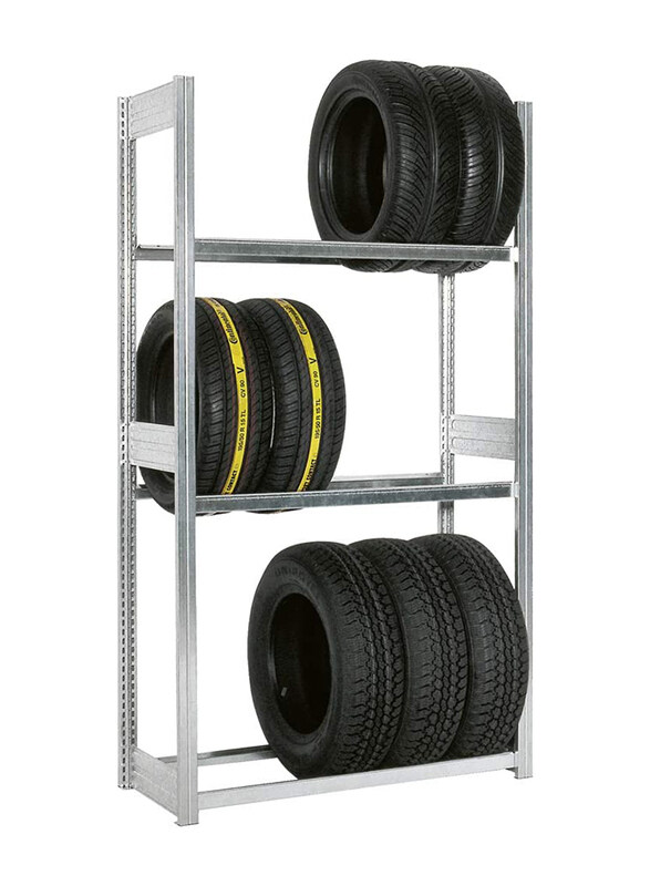 

Bito Boltless Shelving for Tyre Storage, Silver