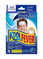 Kobayashi 4-Piece Koolfever Patches for Child, White