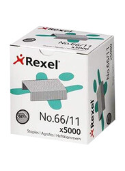 Rexel Heavy Duty Stapler Pin 66/11, 5000 Pieces, 1 Packet, Silver
