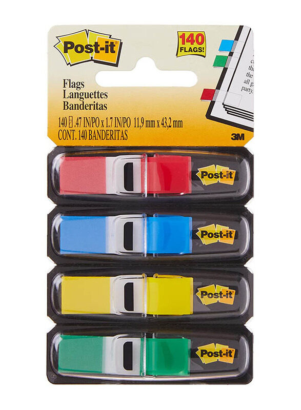 

3M Post-It Flag 683-4 Sticky Notes, 140 Flags, Multicolour