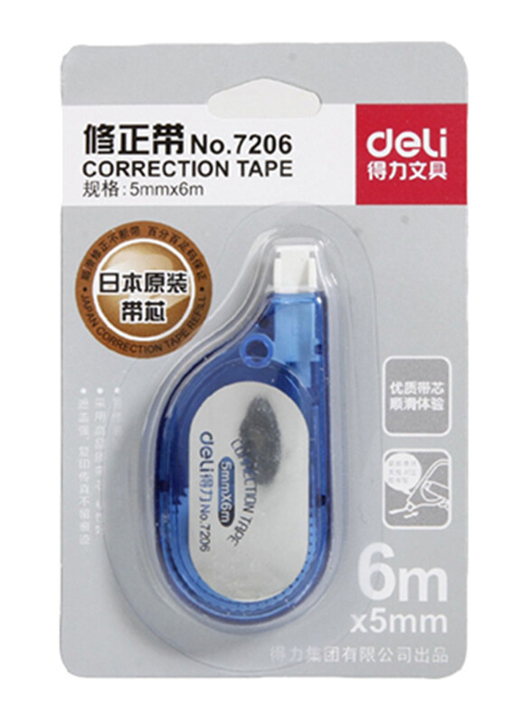 

Deli Correction Tape, 5mm x 6m, White