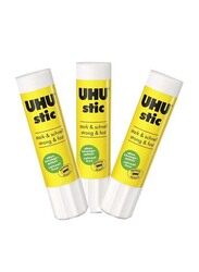 UHU Glue Stick, 21gm, 3 Pieces, Yellow