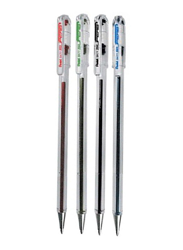 

Pental Pentel 12-Piece Superb Ball Point Pen, 0.7mm, BK77, Multicolour