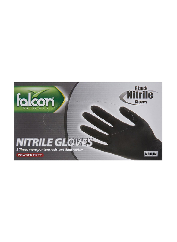 

Falcon Powder Free Nitrile Gloves, Black, Medium, 3 x 100 Pieces