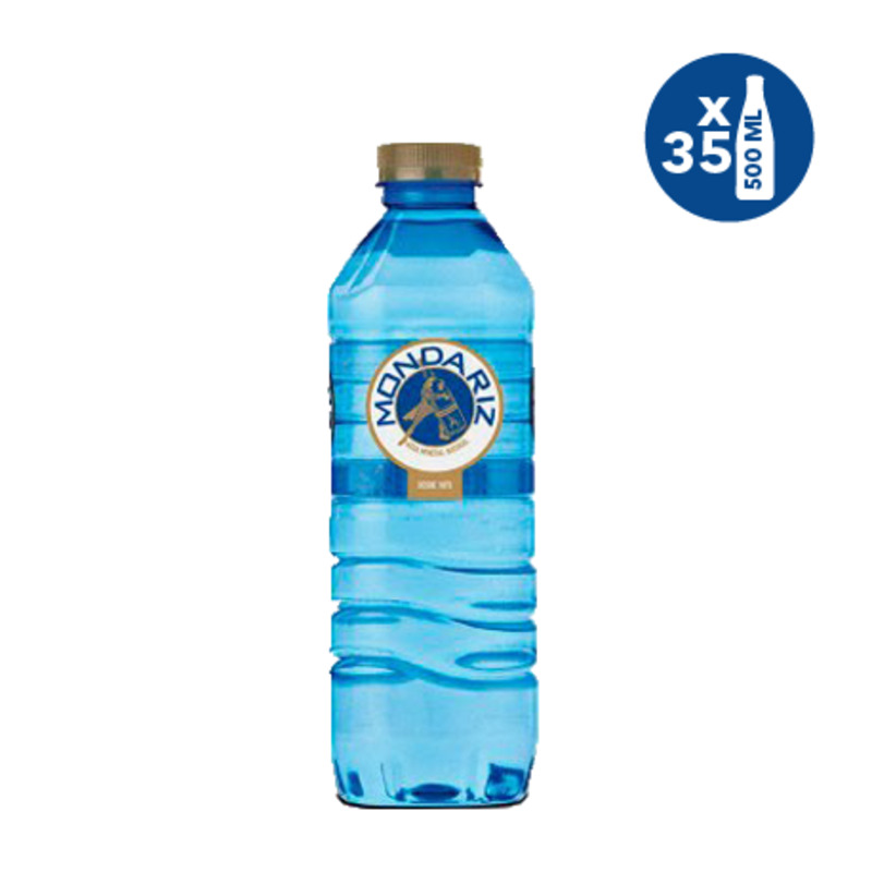 Mondariz Natural mineral water 500ml, Pack of 35