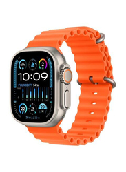 Apple Ultra 2 LTE 49mm Smartwatch, GPS + Cellular, Titanium Case with Orange Ocean Band