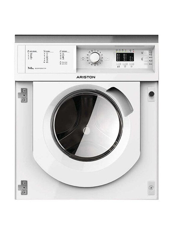 

Ariston 7Kg Built In Front Load Washer & Dryer, BIWDHL75128MEA, White