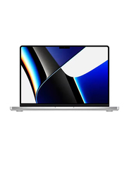 Apple MacBook Pro 2021 Laptop, 14" Liquid Retina XDR Display, Apple M1 Pro Chip 10-Core Processor, 1TB SSD, 16GB RAM, 16-Core Graphics, EN-KB, macOS, MKGT3, Silver, International Version