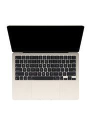 Apple MacBook Air Laptop, 13.6" Liquid Retina Display, Apple M2 Chip 8-Core CPU, 256GB SSD, 8GB RAM, Intel UHD 8-Core Graphics, EN/AR-KB, macOS, MLY13AB/A, Starlight, Middle East Version