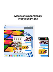 Apple iMac Desktop Computer, 24-Inch 4.5K Retina Display, Apple M1 Chip 8 Core GPU, 8GB RAM, 256GB SSD, English Keyboard, Pink