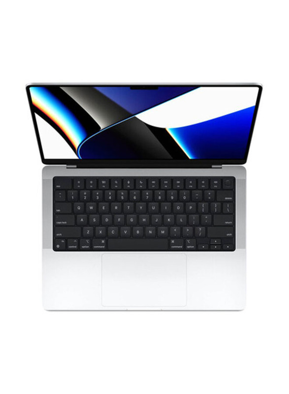 Apple MacBook Pro Laptop, 14" Liquid Retina Display, Apple M1 Pro Chip 8-Core CPU, 512GB SSD, 16GB RAM, Apple 14-Core GPU, English/Arabic Keyboard, macOS, MKGR3AB/A, Silver