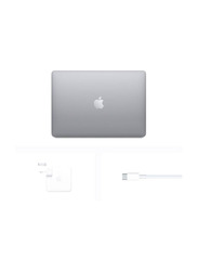 Apple MacBook Air Laptop, 13" Liquid Retina Display, Apple M1 Chip 8-Core CPU, 256GB SSD, 8GB RAM, Apple 7-Core GPU, English/Arabic Keyboard, macOS, MGN63AB/A, Space Grey