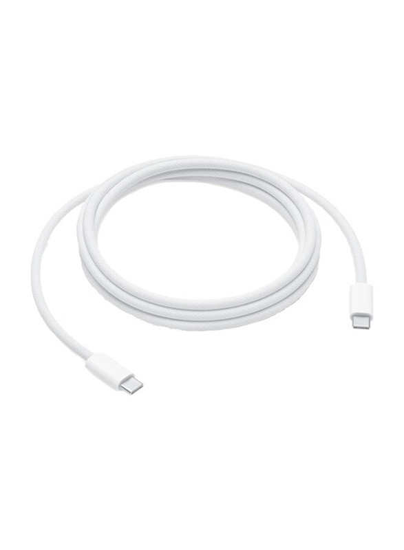 Apple 2-Meter USB Type-C Data Sync Charging Cable, USB Type-C to USB Type-C, 240W, White