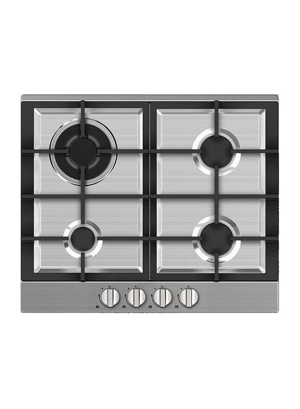 

Midea 4-Burners Built-In Gas Stainless Steel Gas Cooker, 60G40ME005SFT, Silver