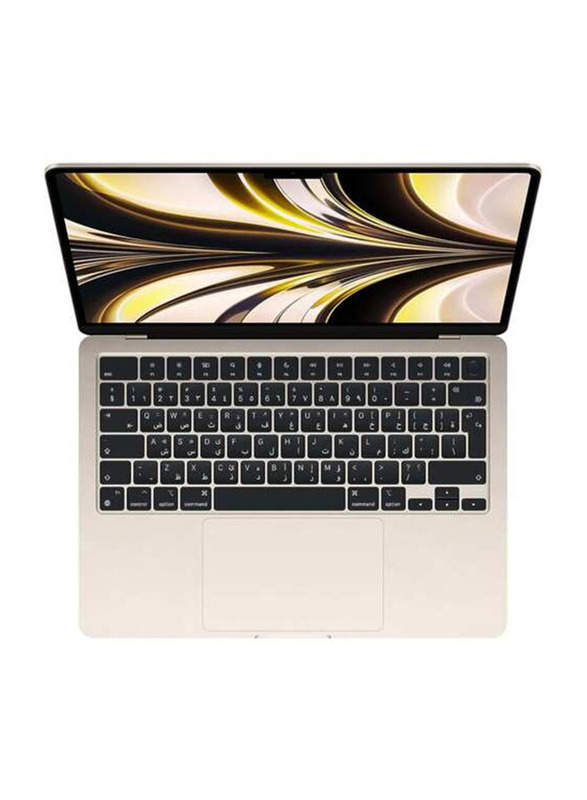 Apple MacBook Air Laptop, 13.6" Liquid Retina Display, Apple M2 Chip 8-Core CPU, 256GB SSD, 8GB RAM, Apple 10-Core GPU, English/Arabic Keyboard, macOS, MLY33AB/A, Midnight