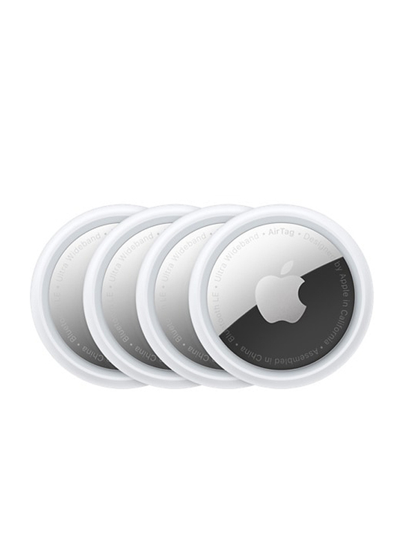 Apple AirTag, 4 Pieces, White/Silver