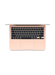 Apple MacBook Air Laptop, 13" Retina Display, Apple M1 Chip 8-Core Processor, 256GB SSD, 8GB RAM, 7-Core Graphics, EN/AR-KB, macOS, MGND3AB/A, Gold, UAE Version