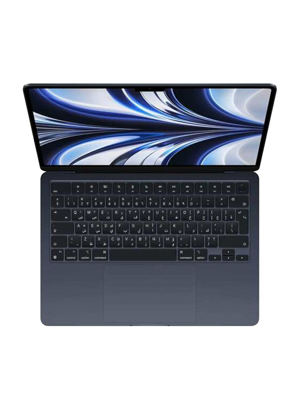 Apple MacBook Air Laptop, 13.6" Liquid Retina Display, Apple M2 Chip 8-Core CPU, 512GB SSD, 8GB RAM, Apple 10-Core GPU, English/Arabic Keyboard, macOS, MLY43AB/A, Midnight