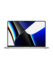 Apple MacBook Pro 2021 Laptop, 16" Liquid Retina XDR Display, Apple M1 Pro Chip 10-Core Processor, 512GB SSD, 16GB RAM, 16-Core Graphics, EN-KB, macOS, MK1E3, Silver, International Version