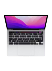 Apple MacBook Pro Laptop, 13" Liquid Retina Display, Apple M2 Chip 8-Core CPU, 256GB SSD, 8GB RAM, 10-Core Integrated Graphics, EN/AR-KB, macOS, MNEP3AB/A, Silver, Middle East Version
