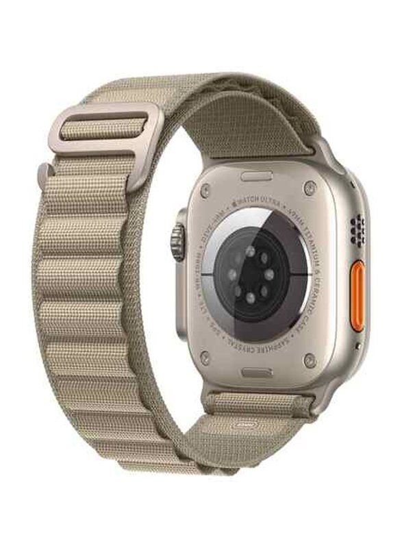 Apple Ultra 2 LTE 49mm Smartwatch, GPS + Cellular, Titanium Case with Large Olive Alpine Loop