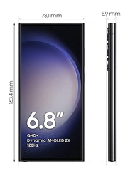 Samsung Galaxy S23 Ultra 256GB Phantom Black, 12GB RAM, 5G, Dual Sim Smartphone, Middle East Version