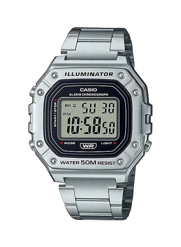 Casio Men's Wrist Watch W-218HD-1AVDF - 44 mm - Silver